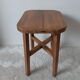 Antique waxed wood stool, side table, vintage seat, farmhouse stool