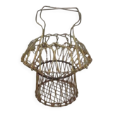 Panier ancien en métal doré