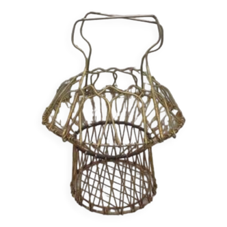 Old golden metal basket