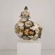 Makkum Tichelaar lidded pot, hand-painted porcelain – Dutch