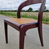 Baumann gondola chair in wood and cane