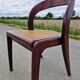 Chaise Baumann gondole en bois et cannage