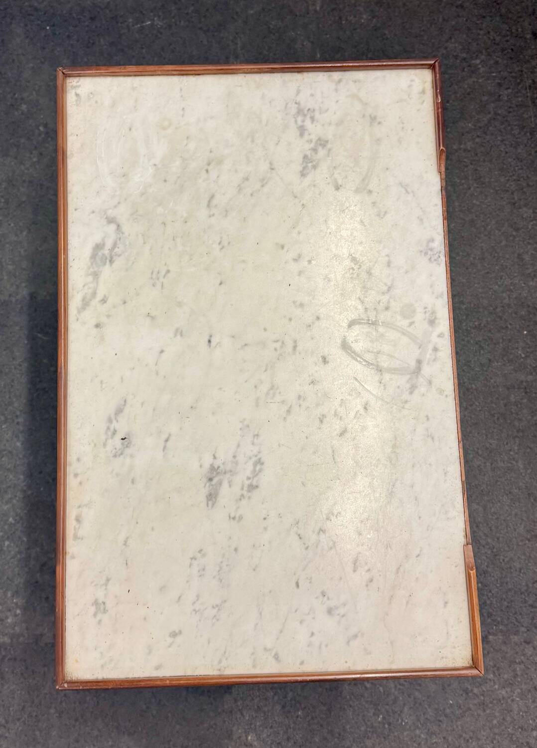 White marble console