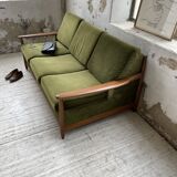 Scandinavian teak bench bed 140