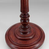 Lampadaire Art Deco en bois sculpté et opaline, France, circa 1925