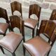 Suite de 6 chaises Art Deco 1950