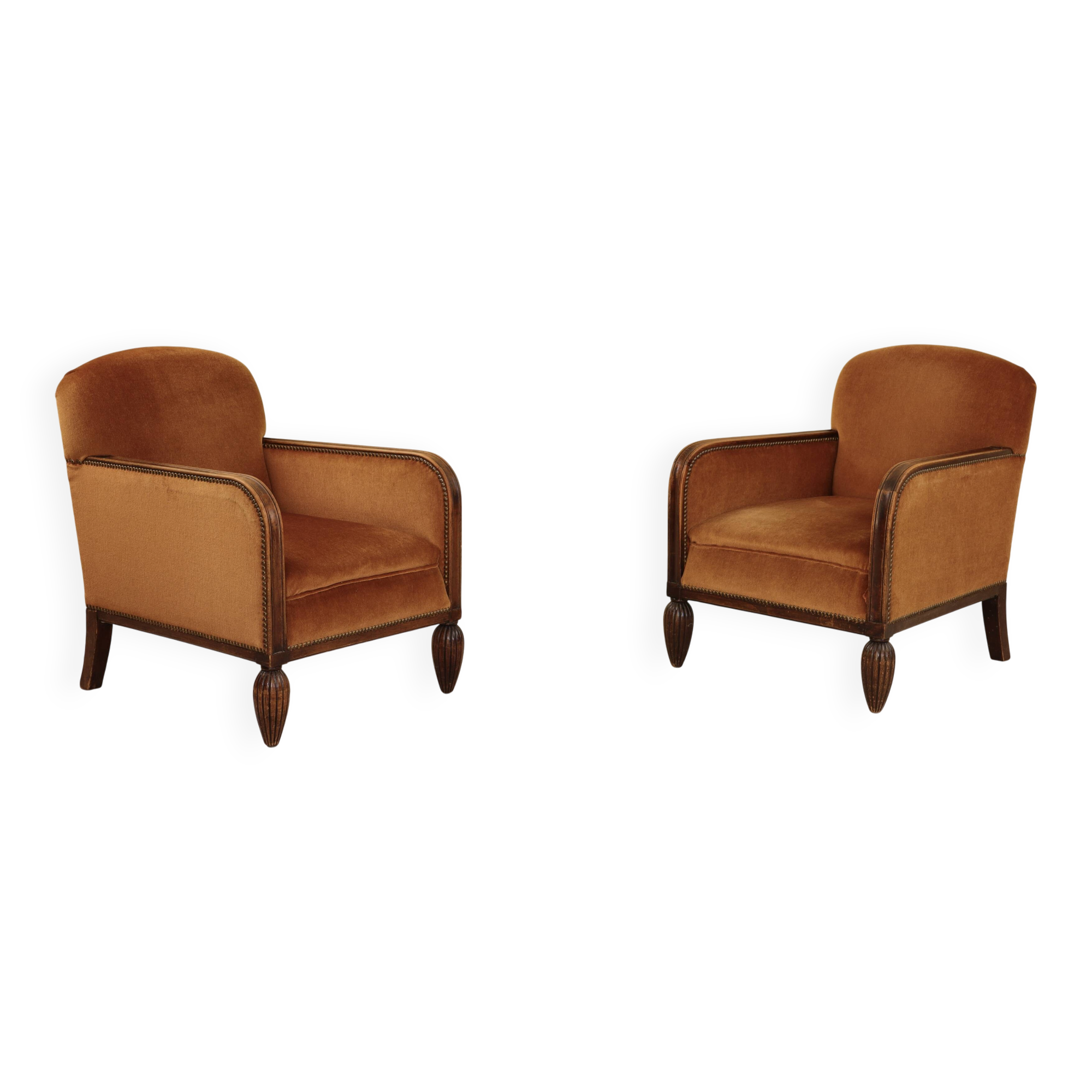 Pair of Art Deco armchairs, France, 1930s