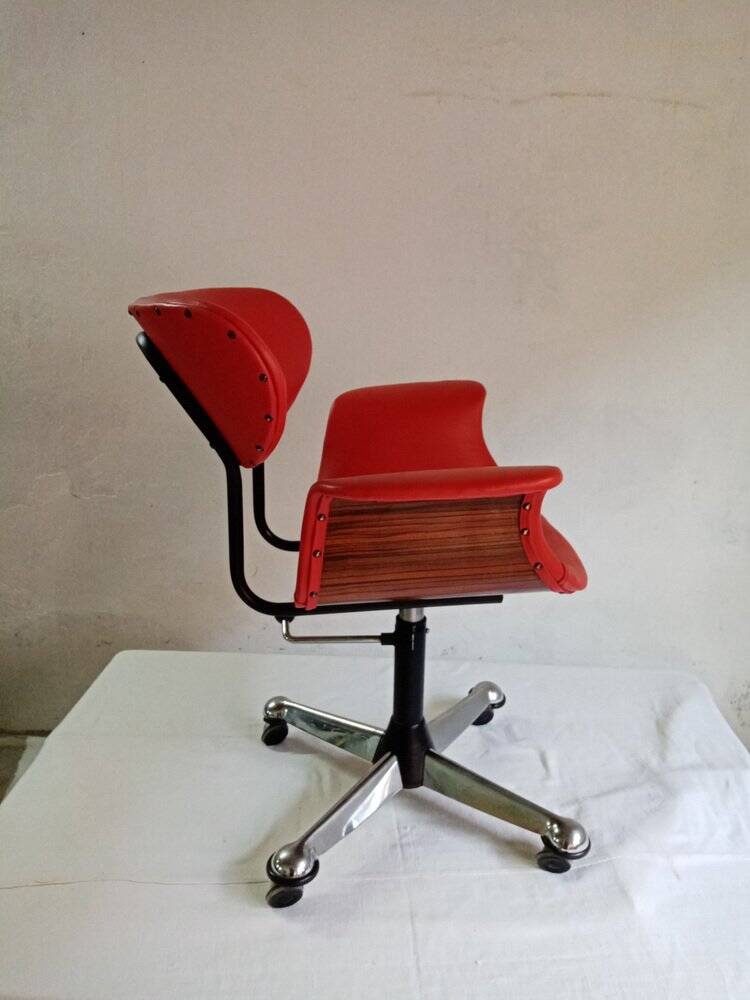 Chaise de bureau attribuée à Gastone Rinaldi pour Rima, années 1960.