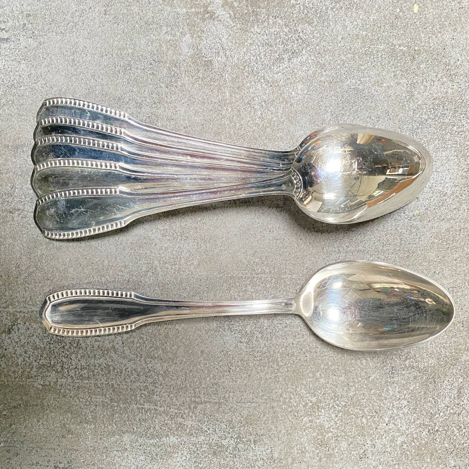 Old beaded silver metal housewife