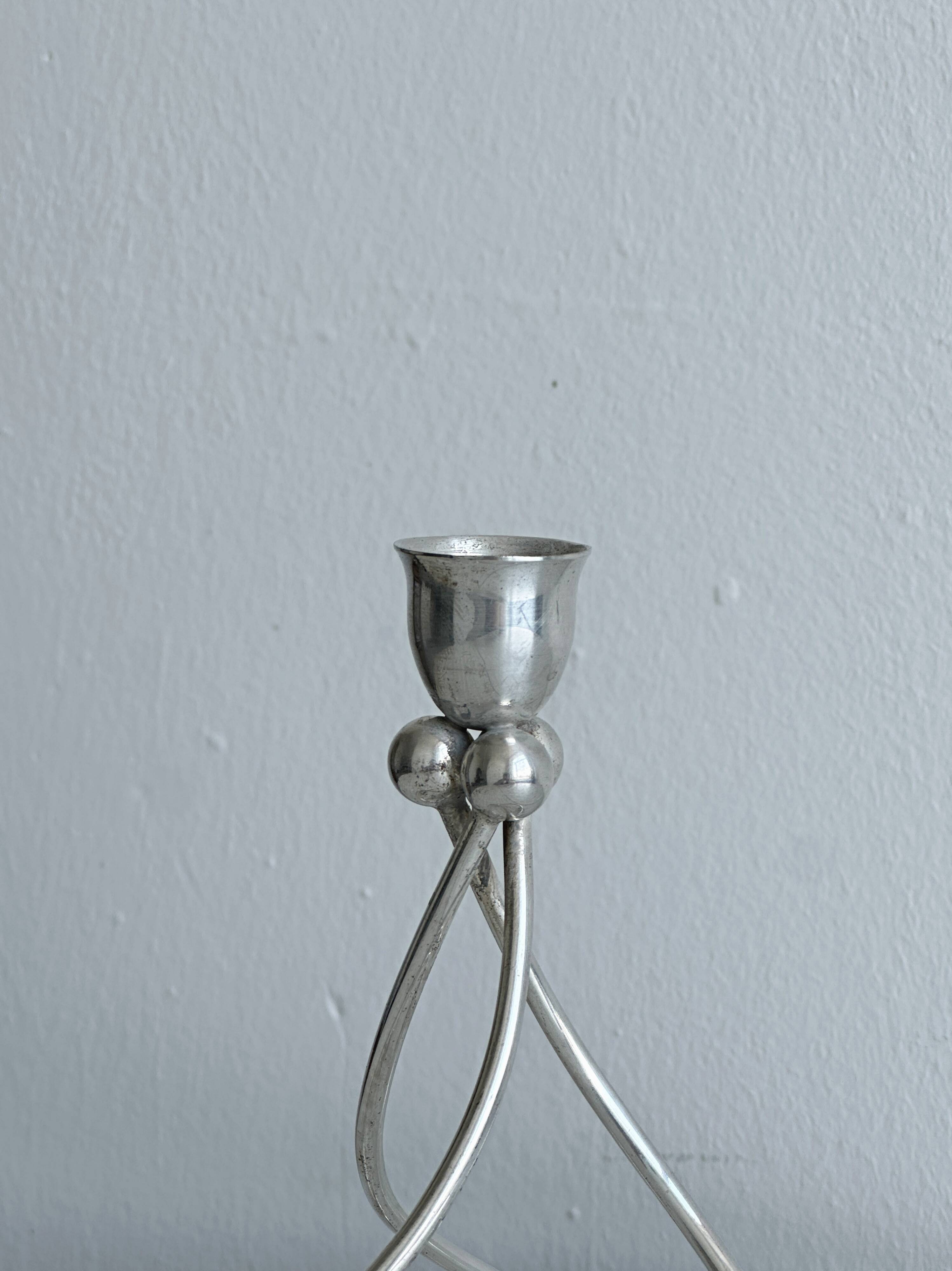 Silver-plated candlestick