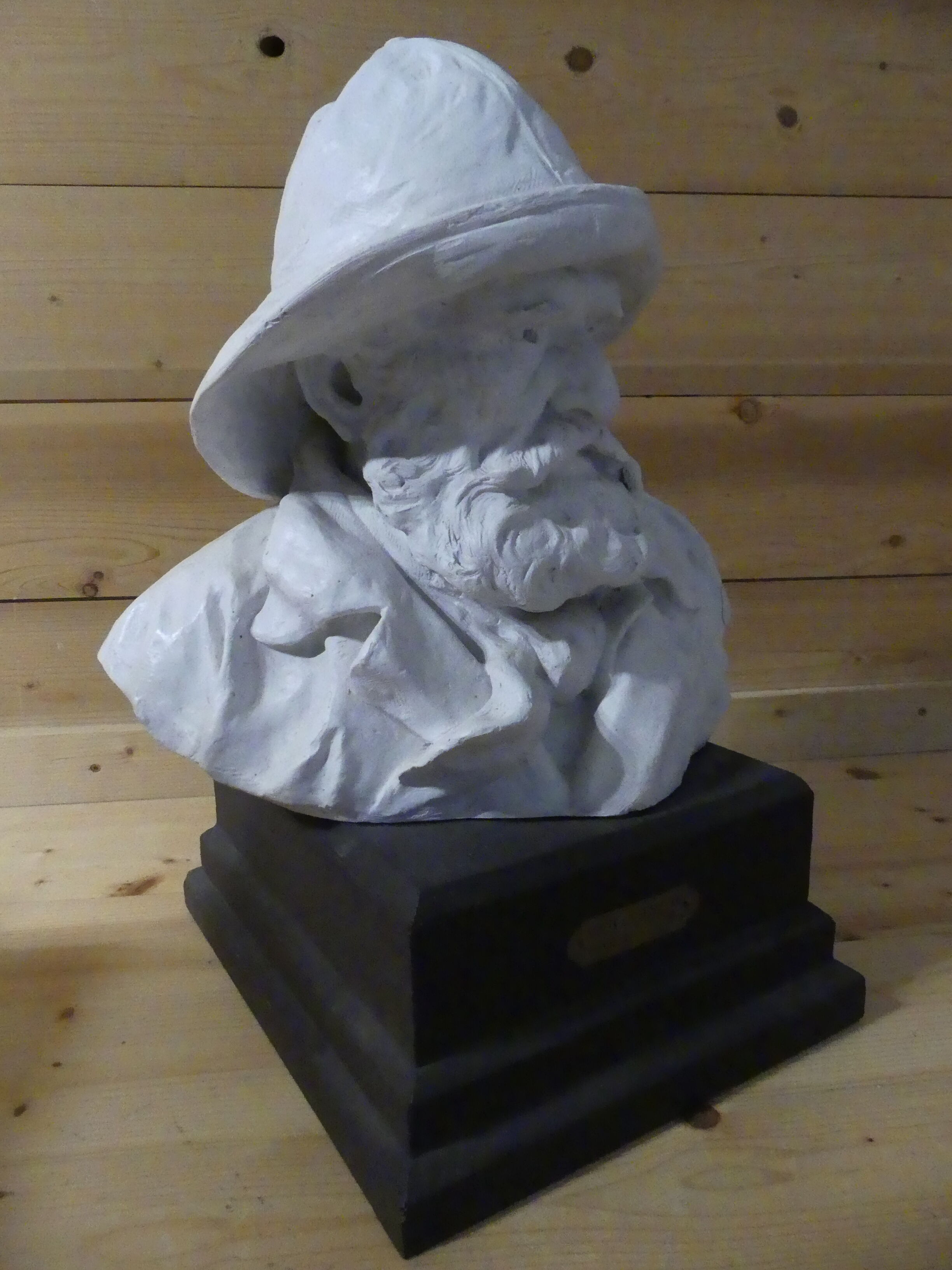 Carved bust Fisherman