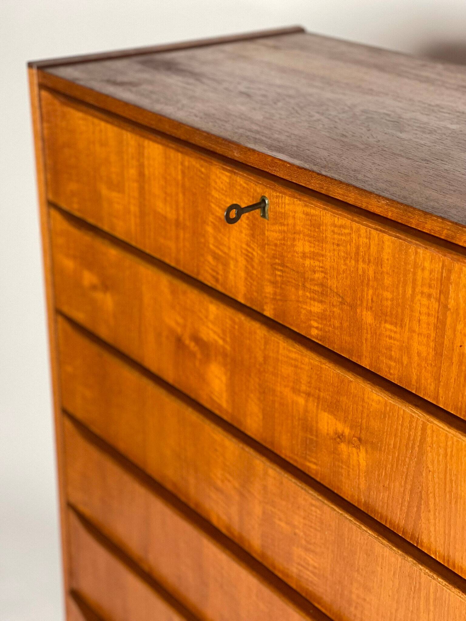 Scandinavian teak chest of drawers from the 1960s.
