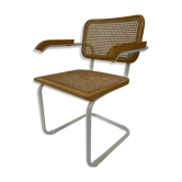 Cesca model chair with armrests white