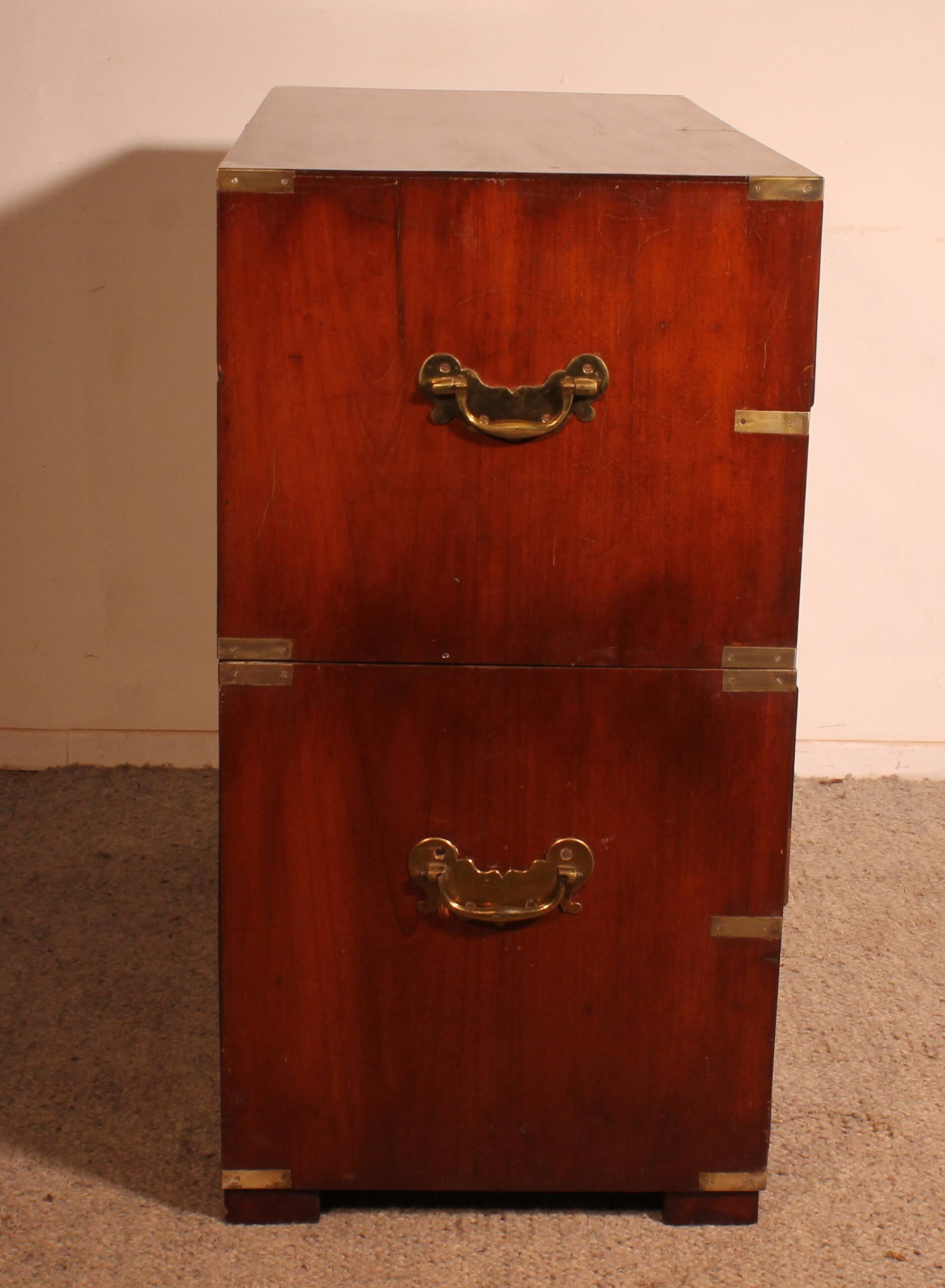 Mahogany Military or Naval Chest of Drawers - 19th Century
