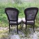 Pair of rosewood medallion chairs