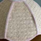 Vintage suspension in raffia and fabrics