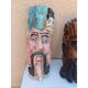 3 ethnic tribal wooden masks 19th century