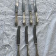 7 silver metal knives vdw Schwerte including an antique RJ monogram