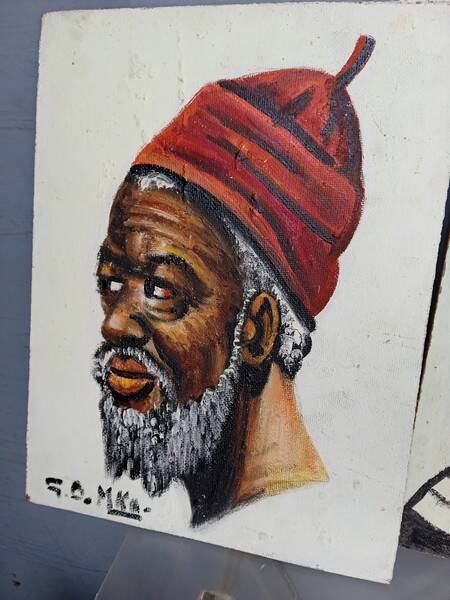 Oil paintings on panel set of 4 Orientalist portrait mid 20th century
