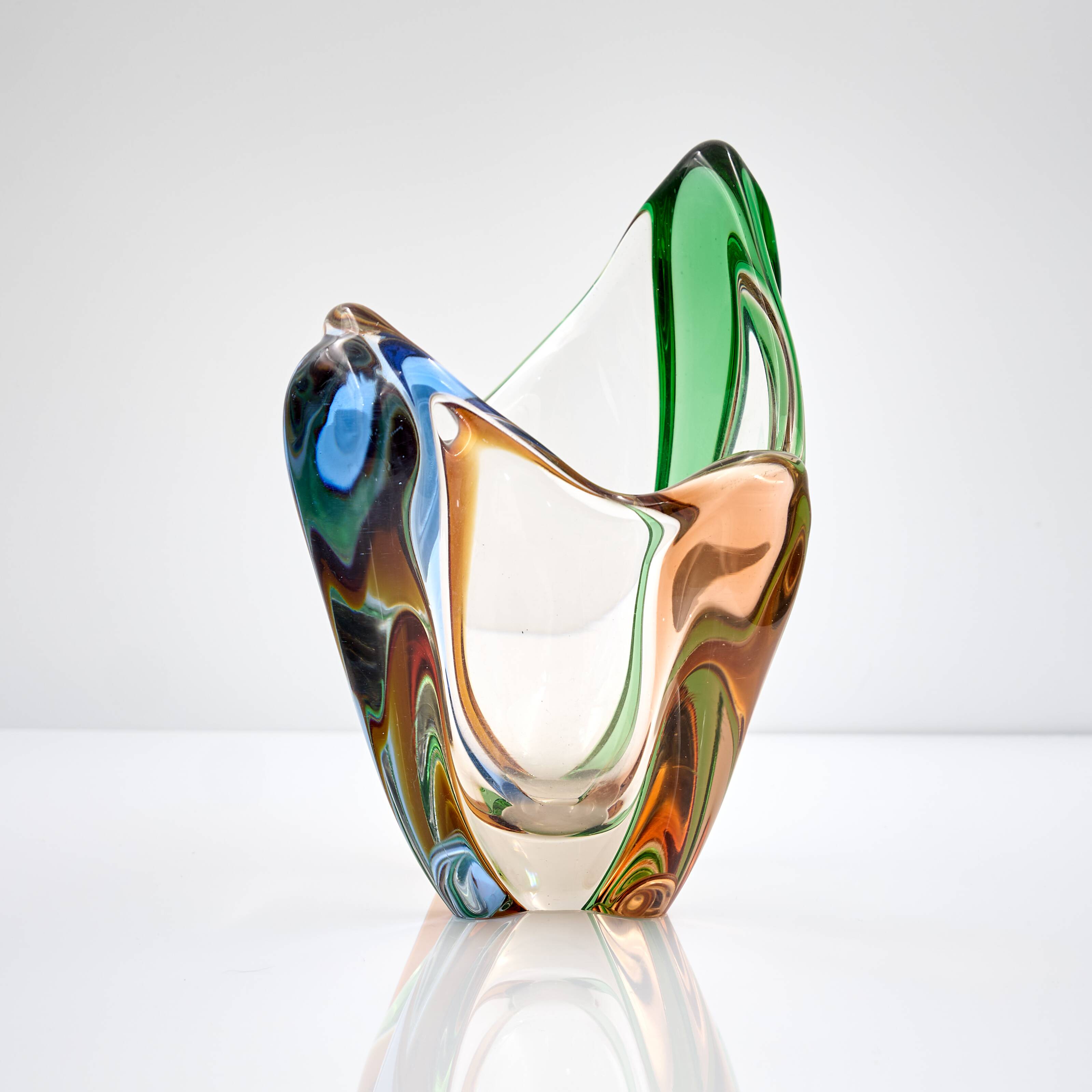 Vintage Multicolor Glass Vase by František Zemek from Rhapsody Collection