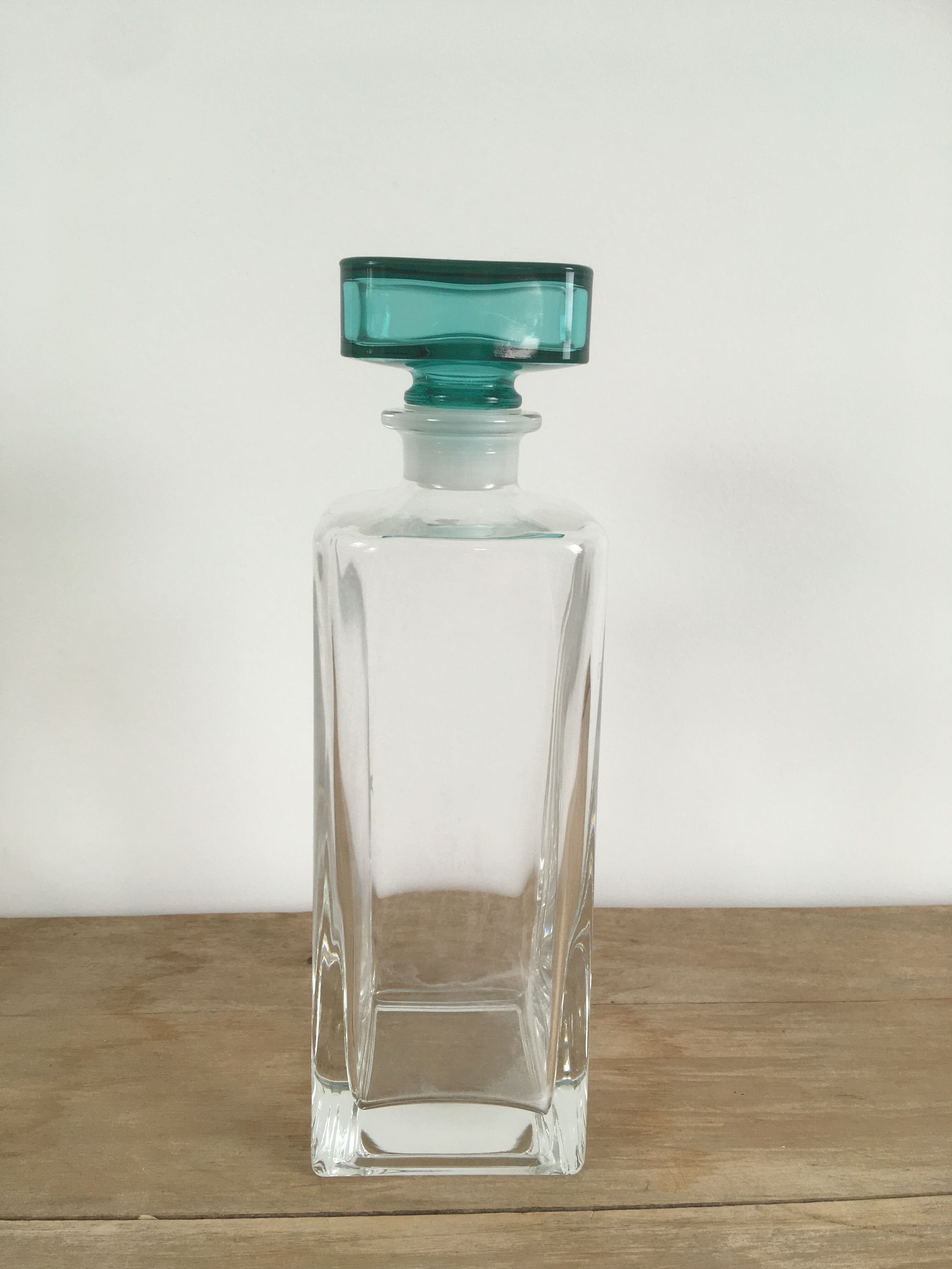 Turquoise cork whisky decanter