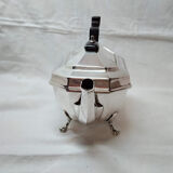 Sheffield-plated English Art Deco silver teapot