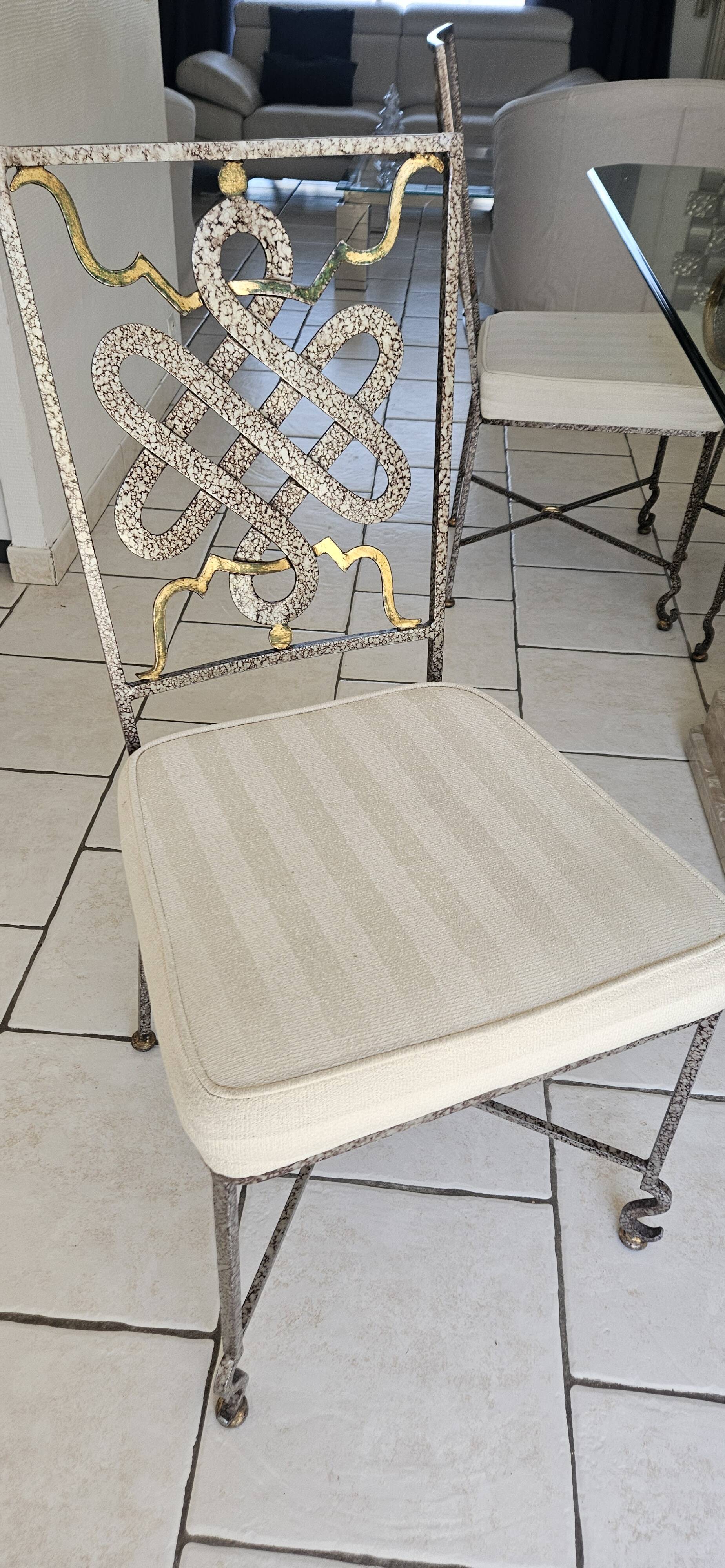 Table et chaises en Fer forgé Art