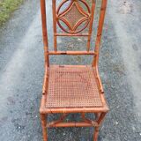 Chaise en rotin bambou cannage tressé en très bon état