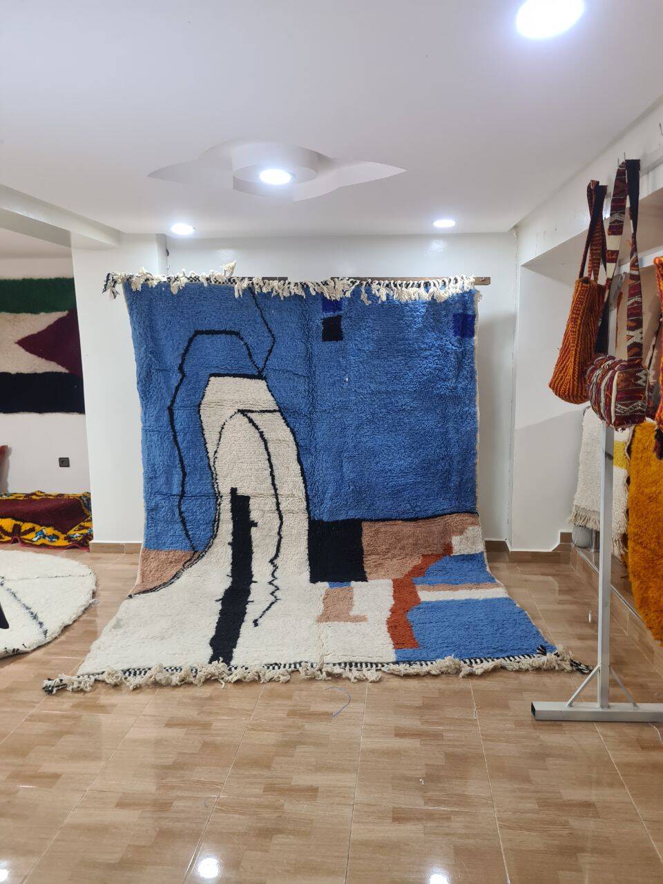 Handmade wool Berber rug 300X200 cm