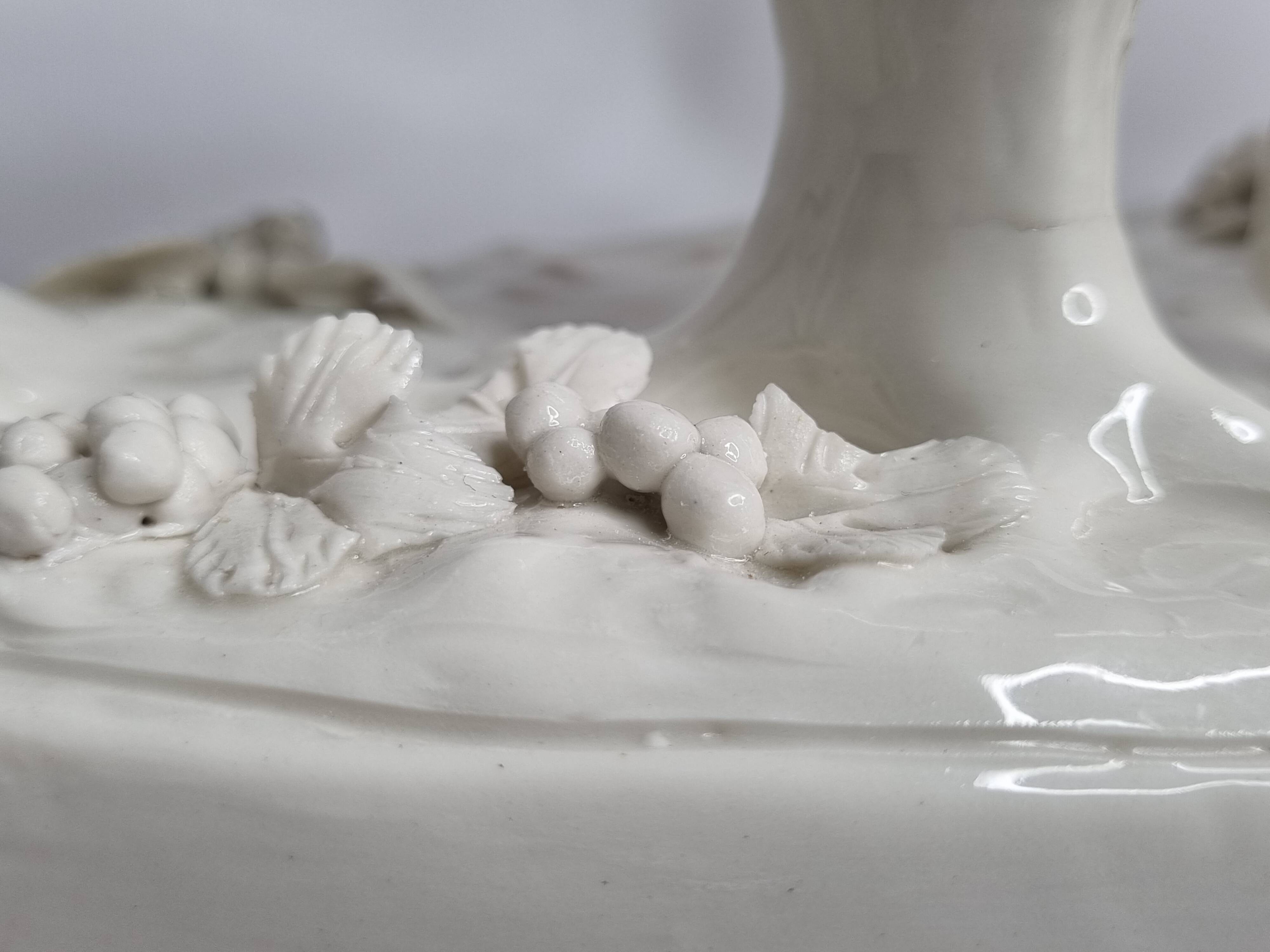 Saxon porcelain group, two fighting goats, signed Röhle, 1900