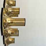 Set of 9 brass wall lights, Motoko Ishii for Staff Leuchten 1970
