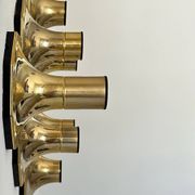 Set of 9 brass wall lights, Motoko Ishii for Staff Leuchten 1970