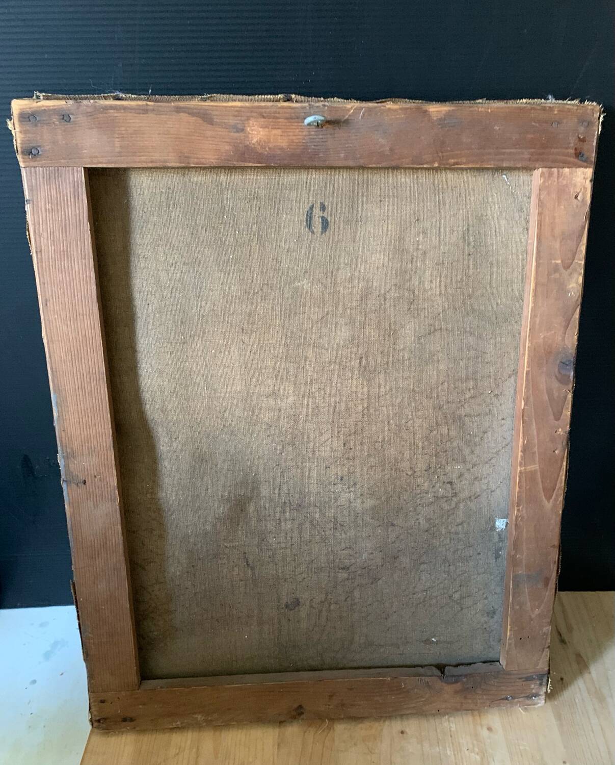 Old oil painting on canvas