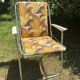 Folding camping chair, 70s garden armchair