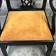 English mahogany armchair covered with velvet mustard color XIX eme
