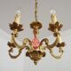 Lustre vintage Lucien Gau Paris en bronze