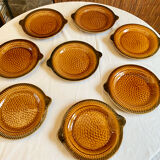 Fish service 8 plates and ceramic soup slurry Sarreguemines vintage 60