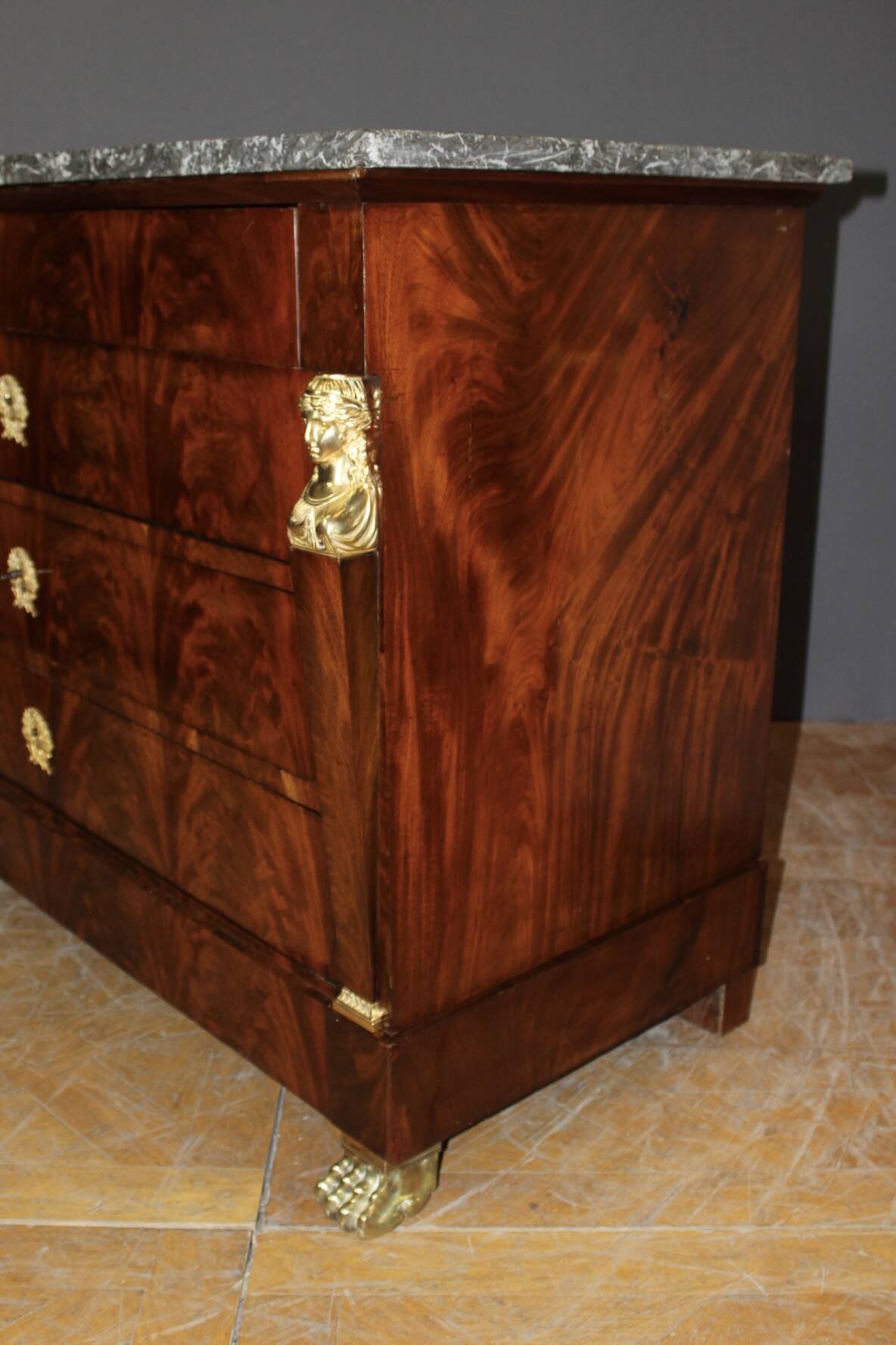 Commode Retour d'Egypte en acajou début XIX