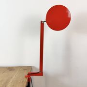 Lampe de table réglable vintage rouge, années 1970