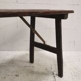 Antique folding solid wood table