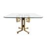 Geometrical brass dining table, 1970s