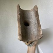 Tuile faitière équestre terre cuite époque Ming