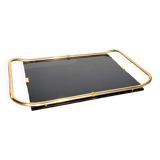 Black and gold serving tray circa 1960