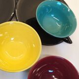 Set of 7 cups and saucers from the 50s.