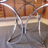 Chrome and glass table 1970s