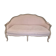 Louis XV style bench sofa in pink fabric and burlap