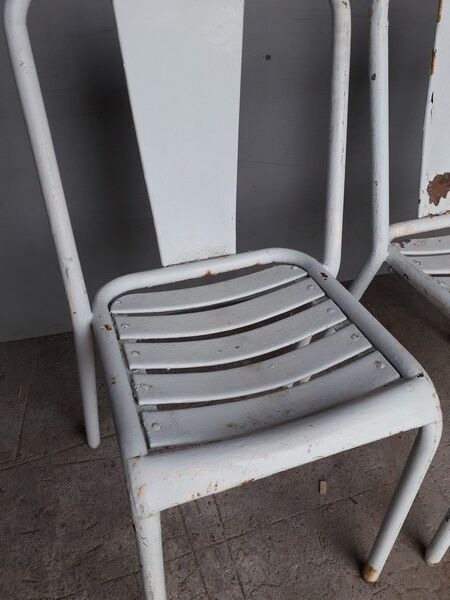 Pair of metal chairs 1960 vintage