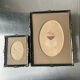 Pair of English Antique Metal Picture Frames in 2 different sizes