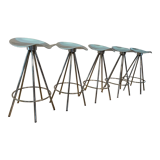 Set of 5 stools "Jamaica" by designer Pepe Cortes production Amat
