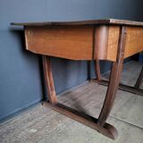 Authentic old solid oak desk in very good condition